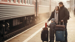 семья на вокзале